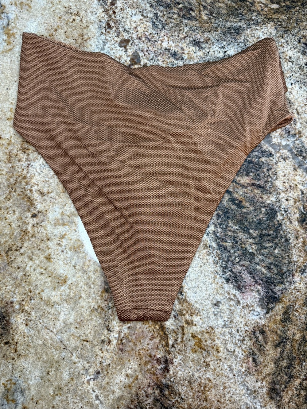 aerie Textured Chocolate High-Cut Cheeky Bikini Bottom
